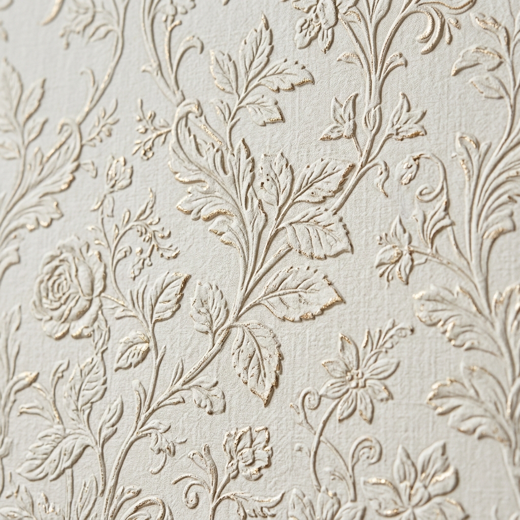Botanical Relief Gold Foil Wallpaper Swatch